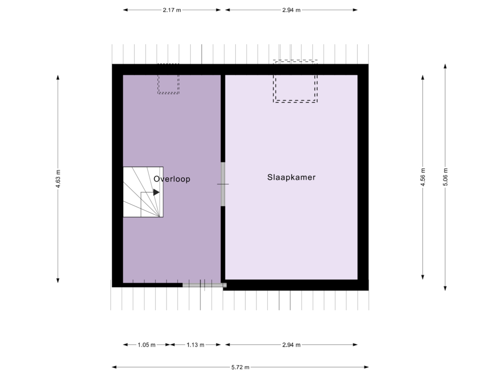 Bekijk plattegrond van Tweede verdieping van Zeggegors 46