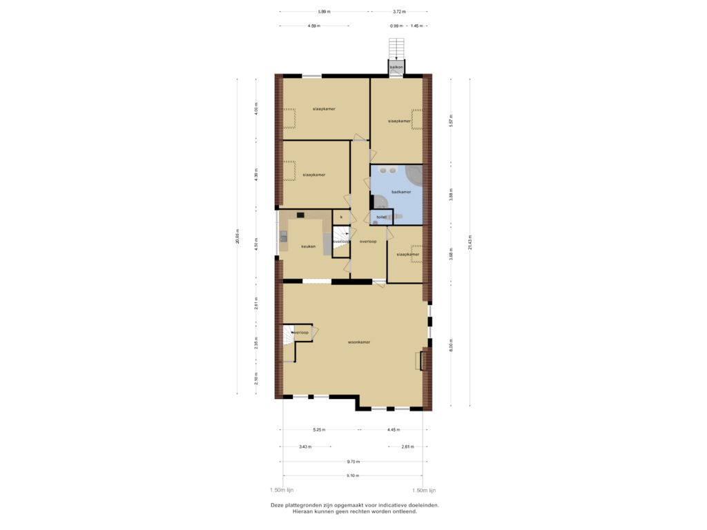 View floorplan of 1e verdieping of Heereplein 12