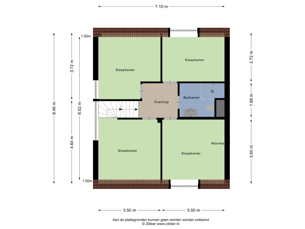 View floorplan of Eerste Verdieping of Bilderdijkstraat 9