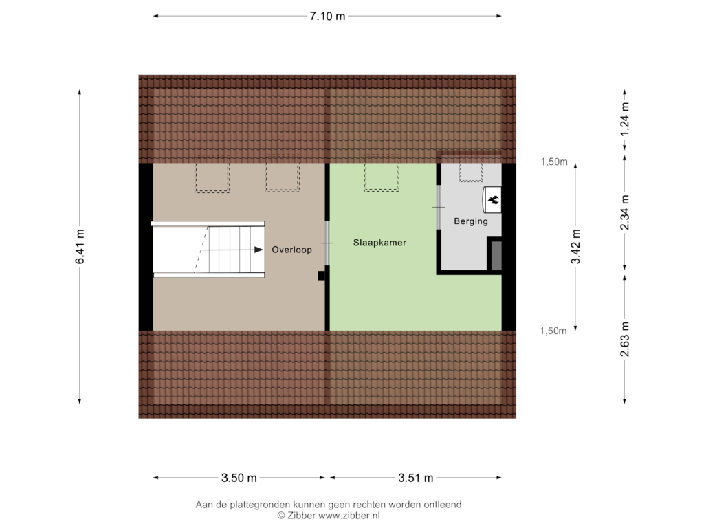 View floorplan of Tweede verdieping of Bilderdijkstraat 9