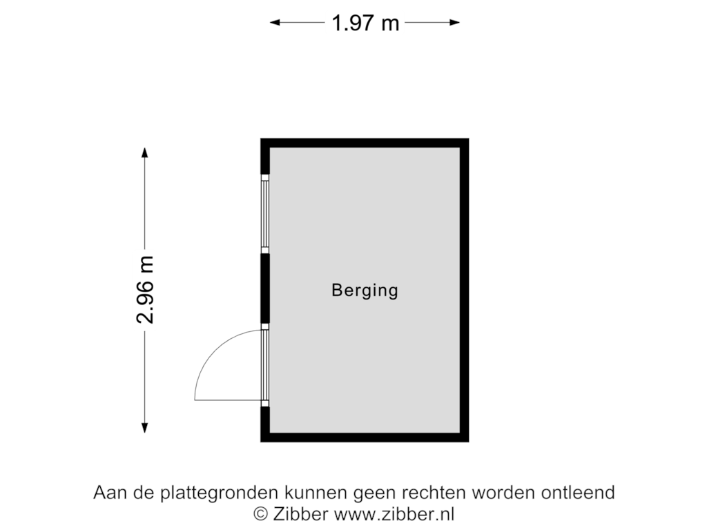 View floorplan of Berging of Bilderdijkstraat 9