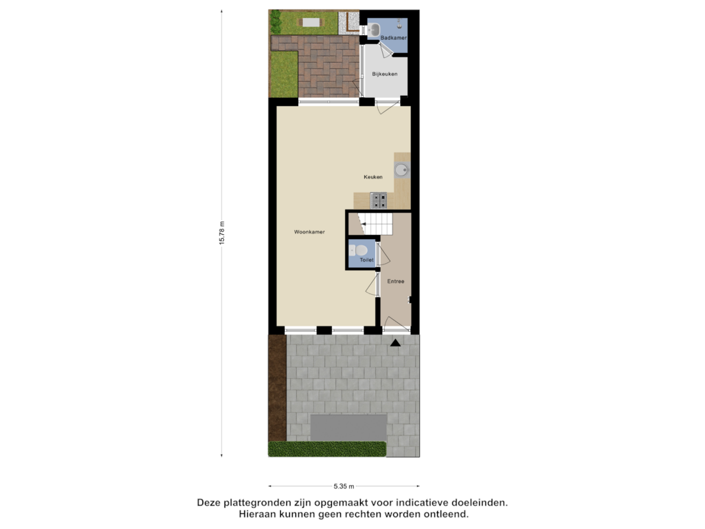 Bekijk plattegrond van Begane Grond Tuin van 3e Rembrandtdwarsstraat 6