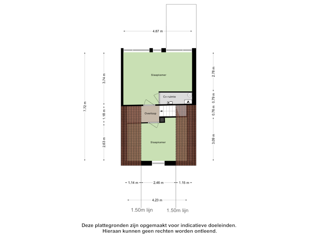 Bekijk plattegrond van Eerste Verdieping van 3e Rembrandtdwarsstraat 6