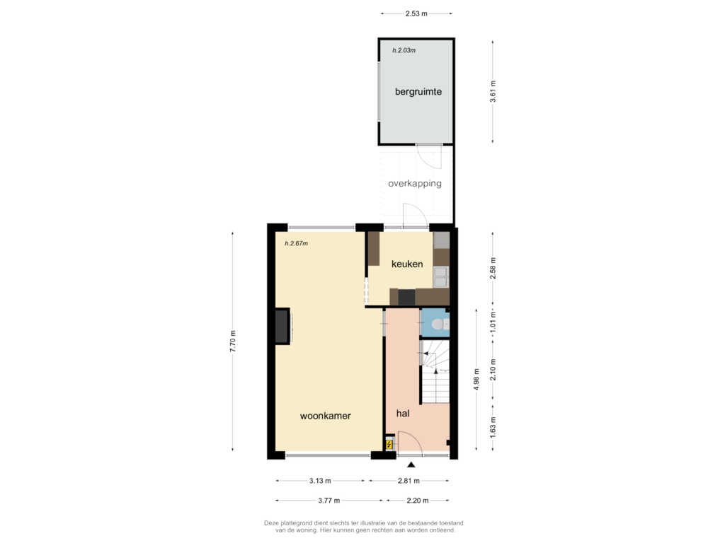 Bekijk plattegrond van begane grond van Breitnerstraat 34