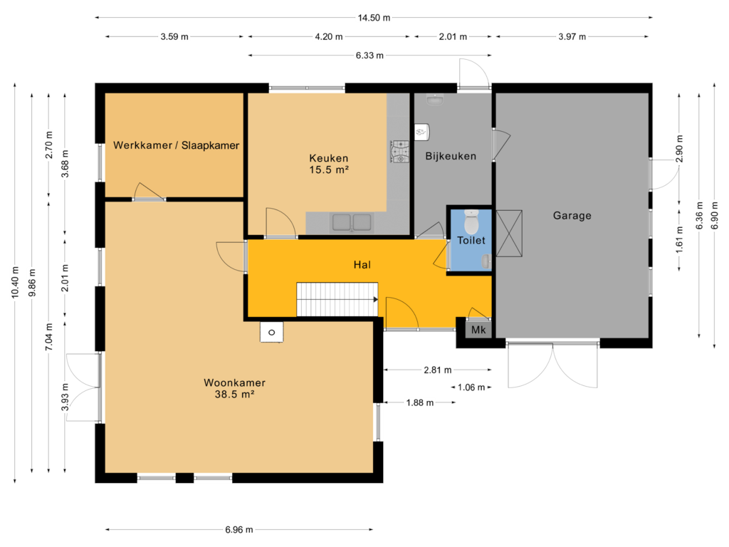 Bekijk plattegrond van Begane grond van Jan Westerhuisstraat 8