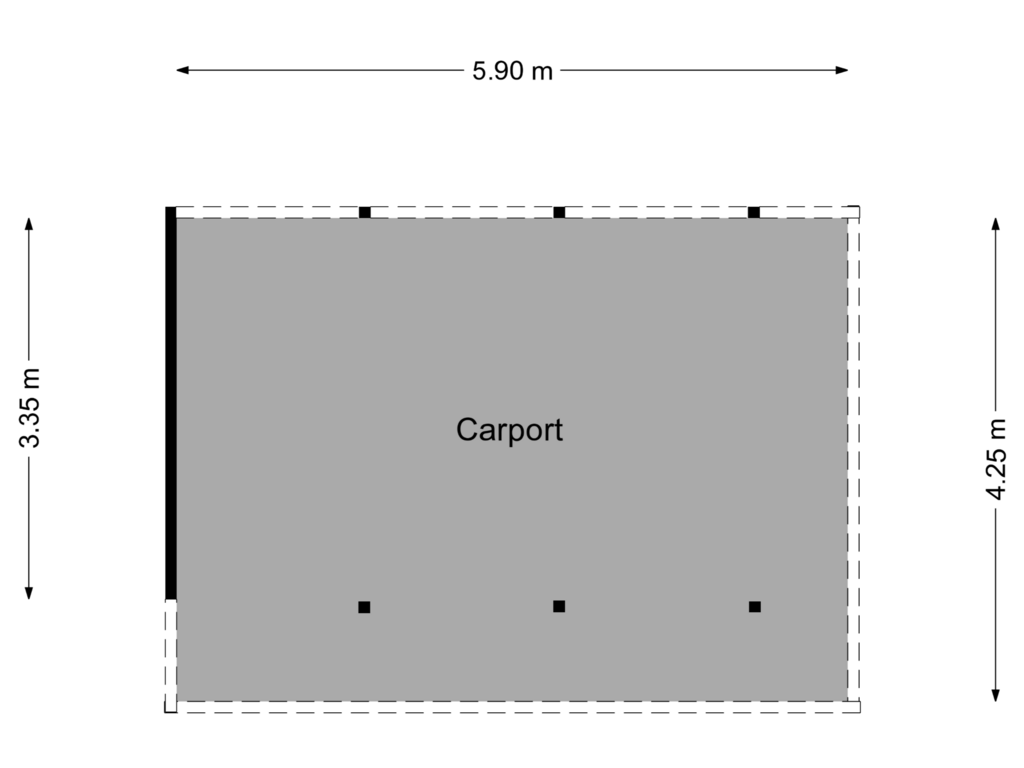 Bekijk plattegrond van Carport / Overkapping van Jan Westerhuisstraat 8