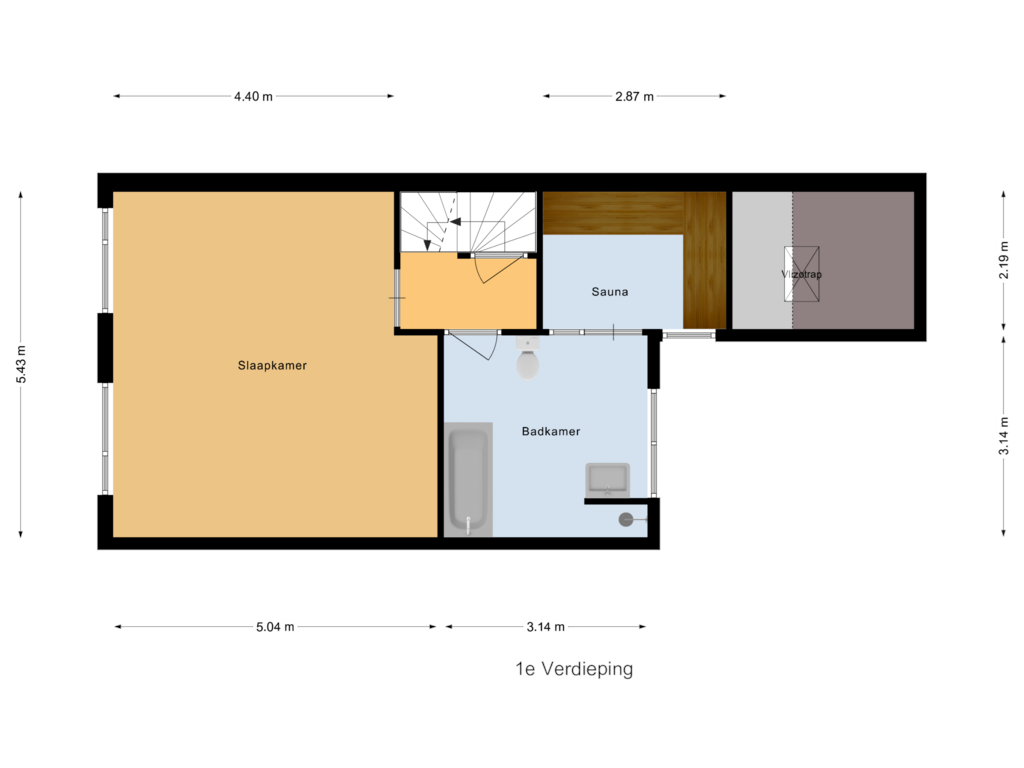 Bekijk plattegrond van 1e Verdieping van Dorsvloer 20