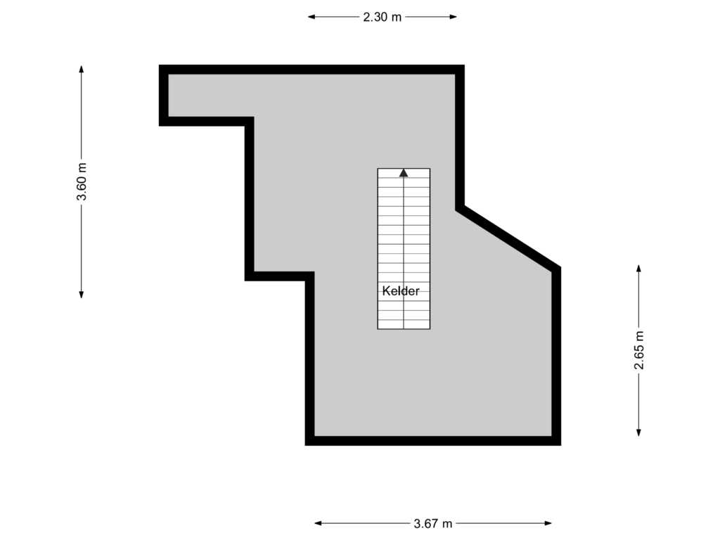 Bekijk plattegrond van Kelder van Klarinetstraat 14