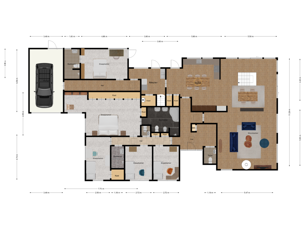 Bekijk plattegrond van Begane vloer van Klarinetstraat 14