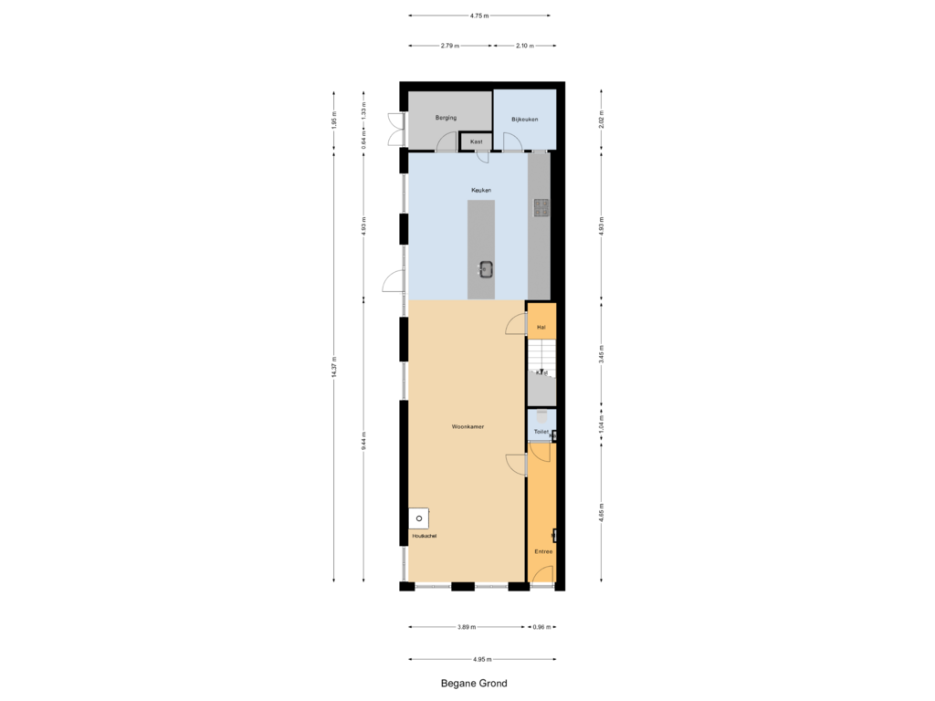 Bekijk plattegrond van Begane Grond van Sandtlaan 2