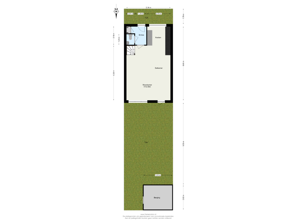 Bekijk plattegrond van Begane Grond tuin van Elandenburg 48