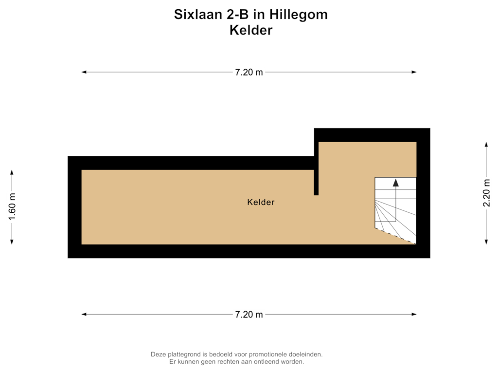 Bekijk plattegrond van Kelder van Sixlaan 2-B