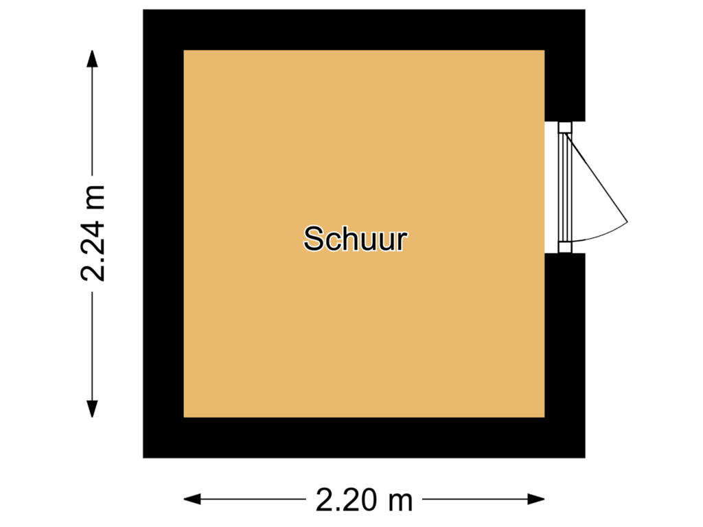 View floorplan of Schuur of St. Vitusstraat 35