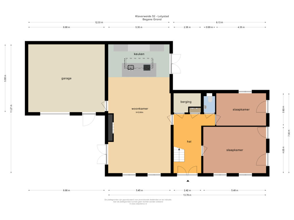 Bekijk plattegrond van Begane Grond van Klaverweide 52