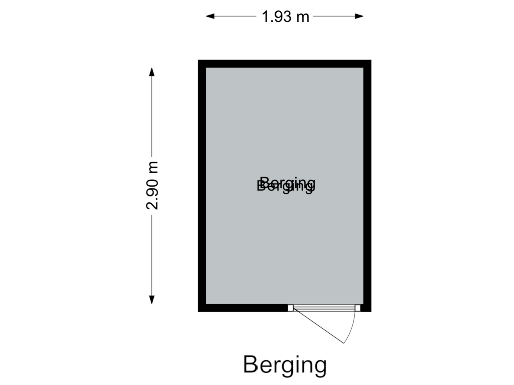 View floorplan of Berging of De Monchyplein 103