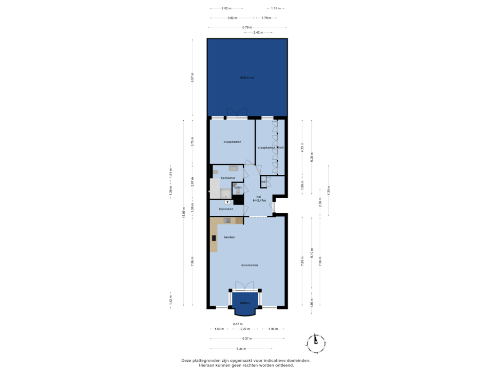 Bekijk plattegrond van Appartement van Plantsoenstraat 31-A