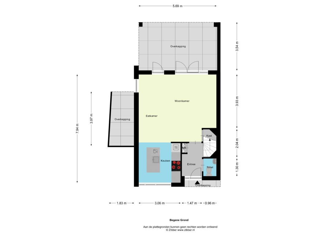 Bekijk plattegrond van Begane Grond van Langstraat 29