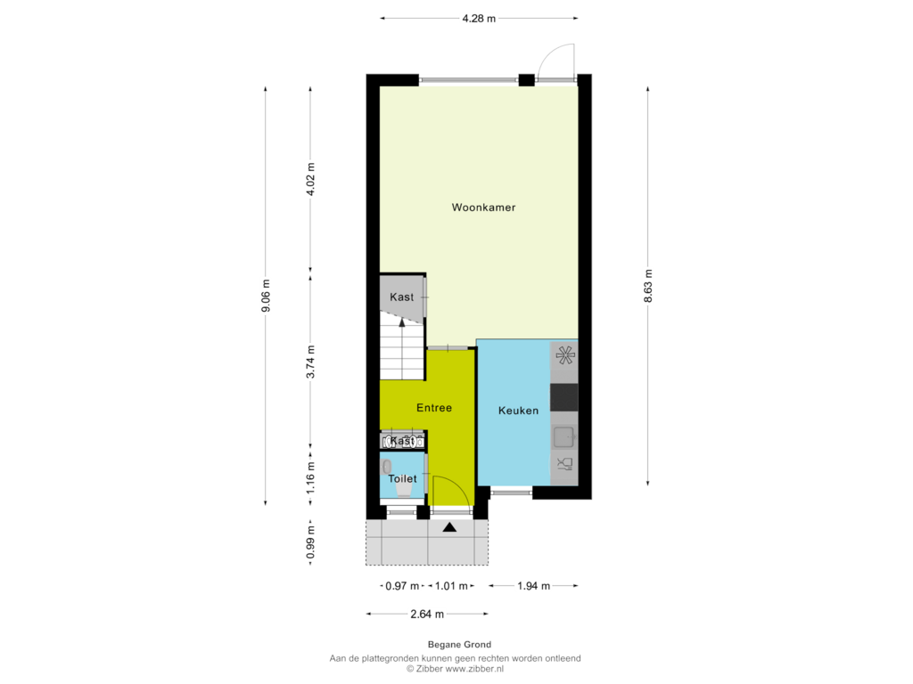 Bekijk plattegrond van Begane Grond van Servaashof 8