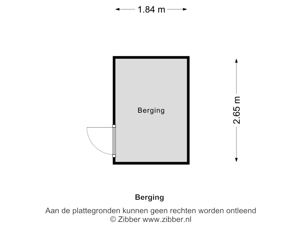 Bekijk plattegrond van Berging van Servaashof 8