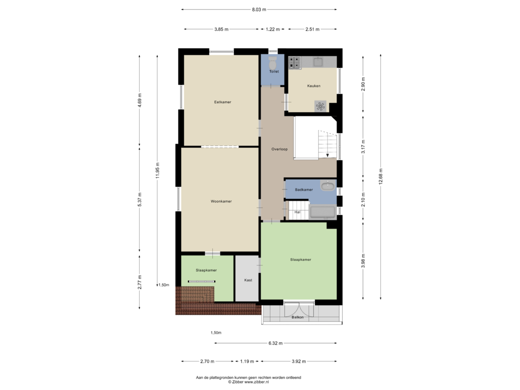 View floorplan of Eerste Verdieping of Voorstadslaan 351