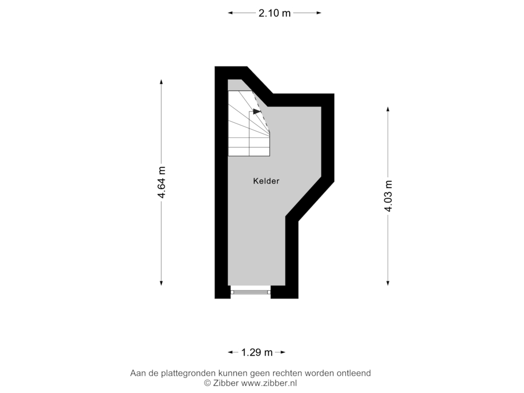 View floorplan of Kelder of Sumatrastraat 33