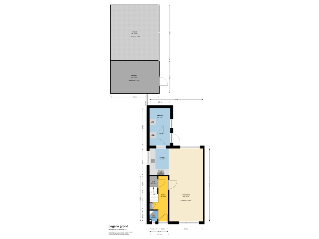 Bekijk plattegrond van begane grond van Beatrixstraat 18