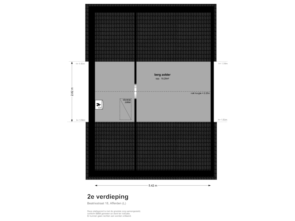 Bekijk plattegrond van 2e verdieping van Beatrixstraat 18