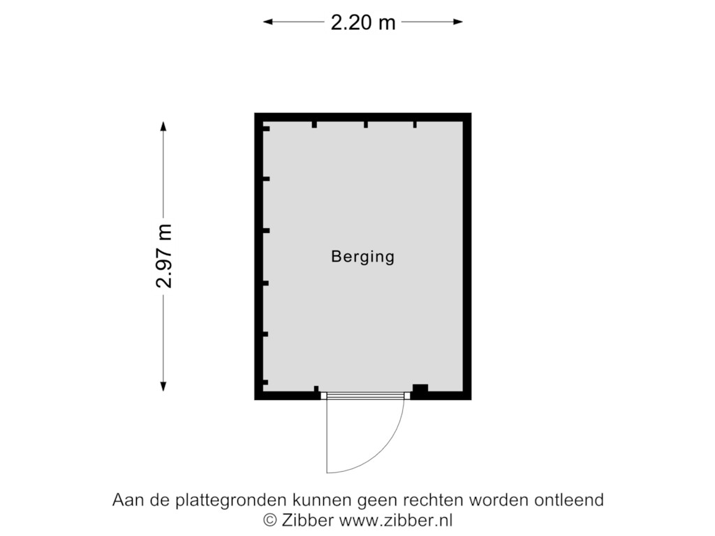 Bekijk plattegrond van Berging van Berg en Dalseweg 130-A