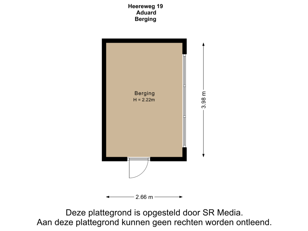 Bekijk plattegrond van Berging van Heereweg 19