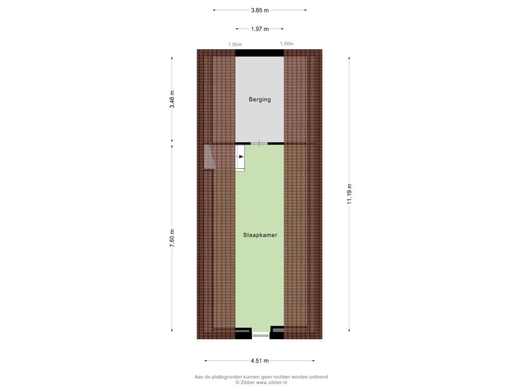 Bekijk plattegrond van Tweede Verdieping van Heisteeg 5