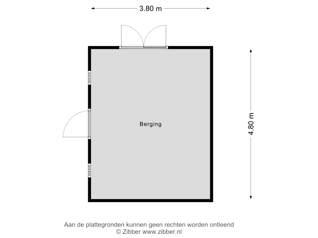 Bekijk plattegrond van Berging van Langevelderslag 84