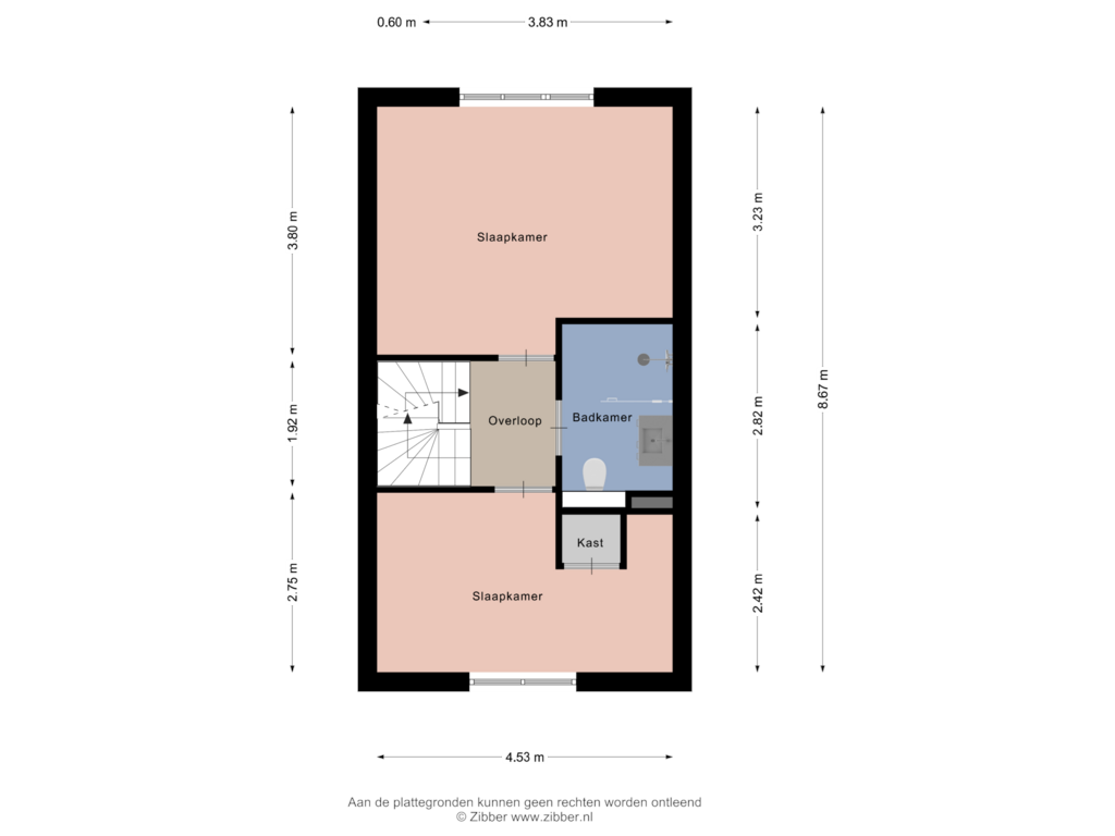 Bekijk plattegrond van Eerste Verdieping van Middeltje 32