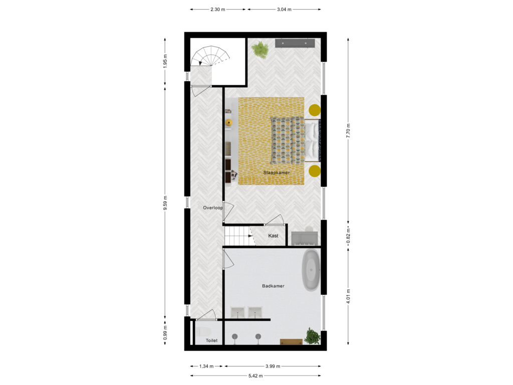 Bekijk plattegrond van Eerste verdieping van Haven 14