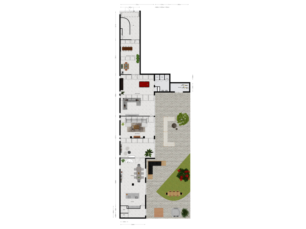 Bekijk plattegrond van Begane grond met tuin van Haven 14