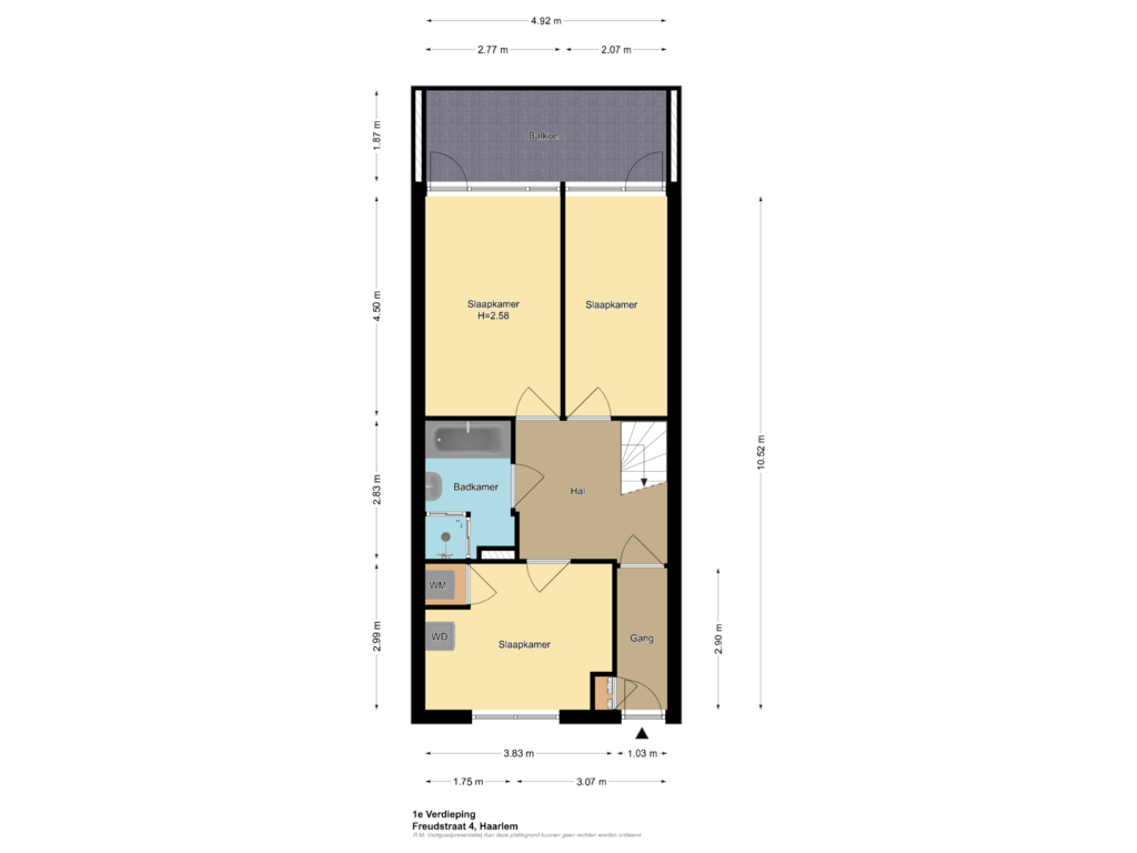 Bekijk plattegrond van 1e Verdieping van Freudstraat 4