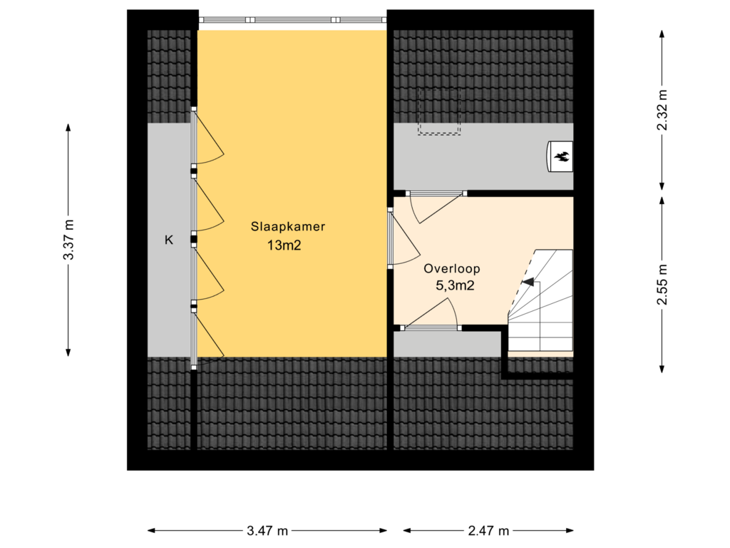 Bekijk plattegrond van 2e Verdieping van Pastoor van den Heuvelstraat 19