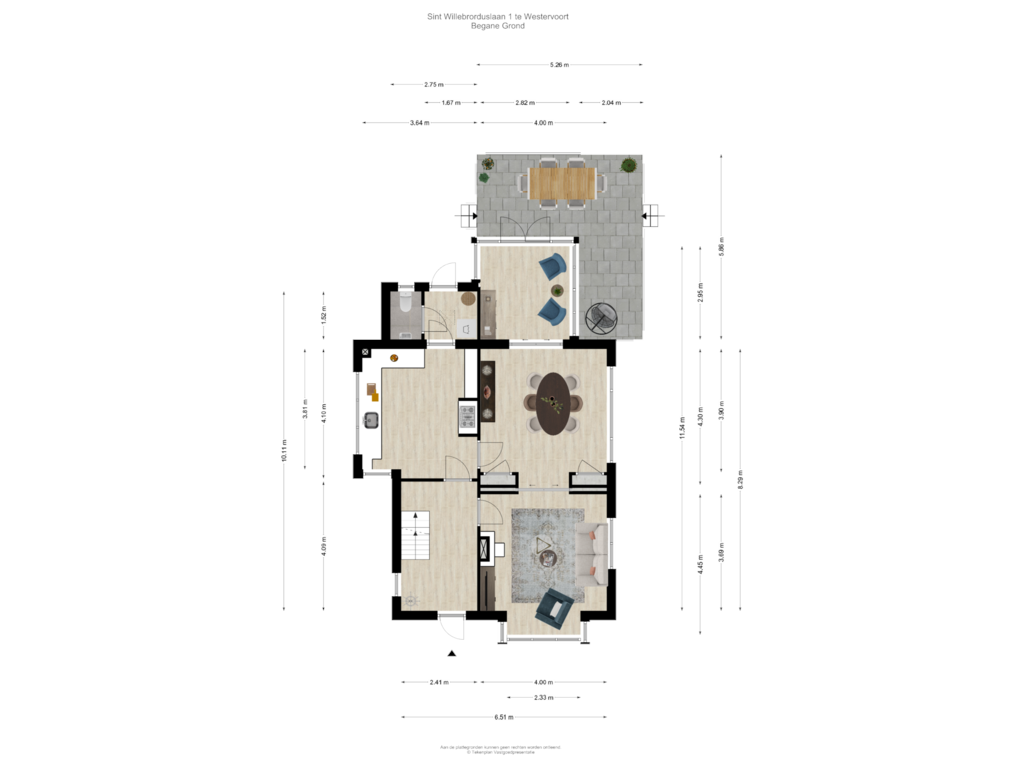 Bekijk plattegrond van Begane Grond van St. Willebrorduslaan 1