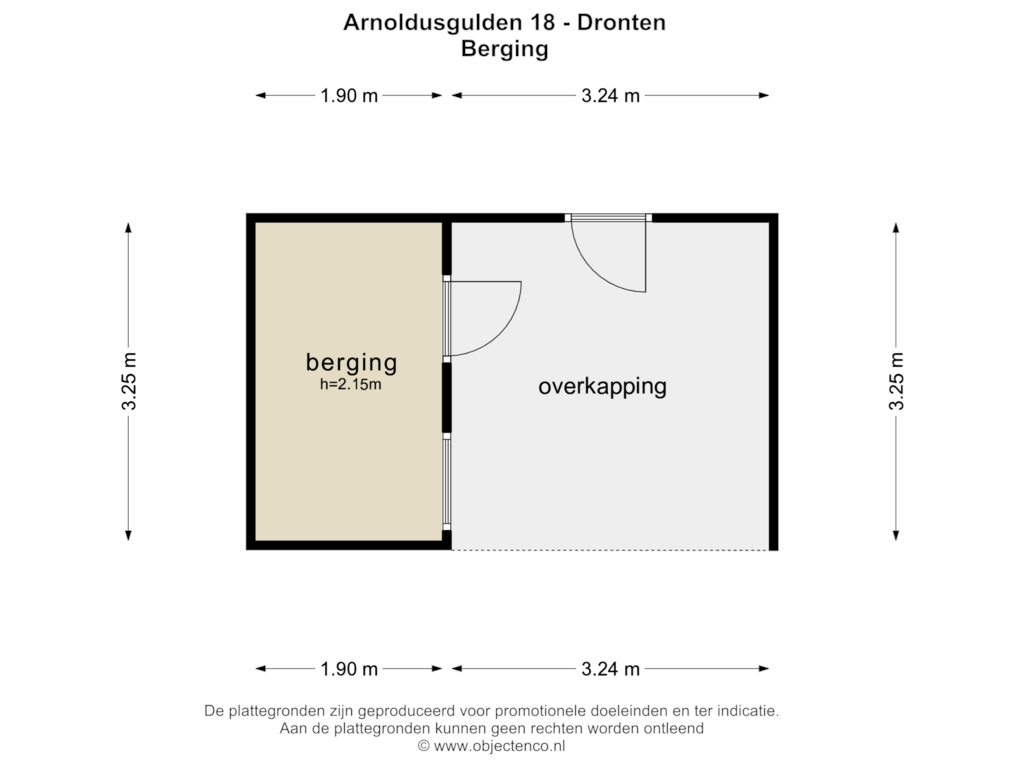 View floorplan of BERGING of Arnoldusgulden 18