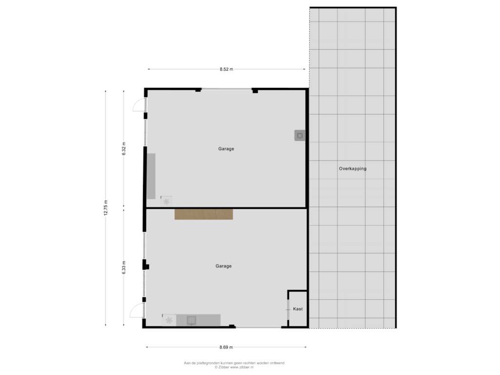 Bekijk plattegrond van Garage van de Jongstraat 7-A