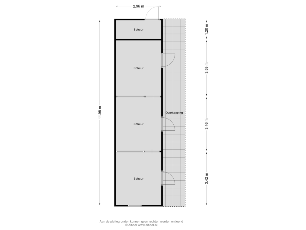 Bekijk plattegrond van Schuur van de Jongstraat 7-A