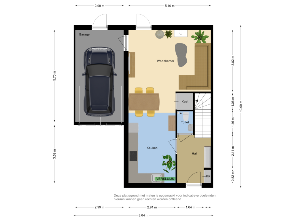 View floorplan of First floor of Jacoba van Beierenstraat 1-F