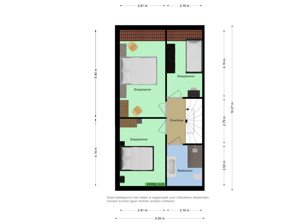 View floorplan of Second floor of Jacoba van Beierenstraat 1-F