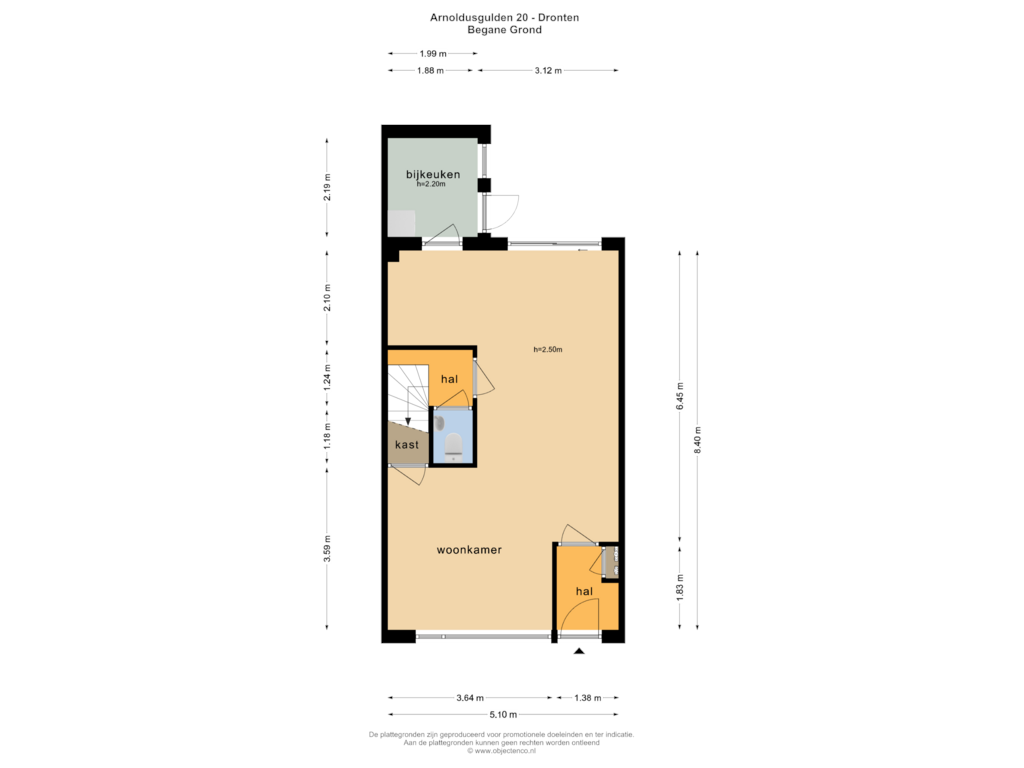 View floorplan of BEGANE GROND of Arnoldusgulden 20