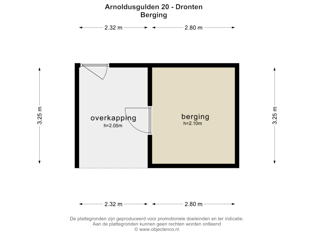 View floorplan of BERGING of Arnoldusgulden 20