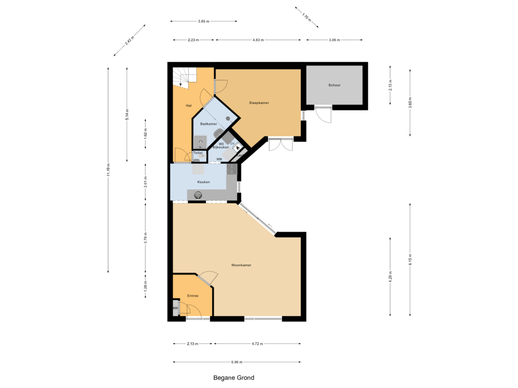 View floorplan of Begane Grond of Lindeijerlaan 7