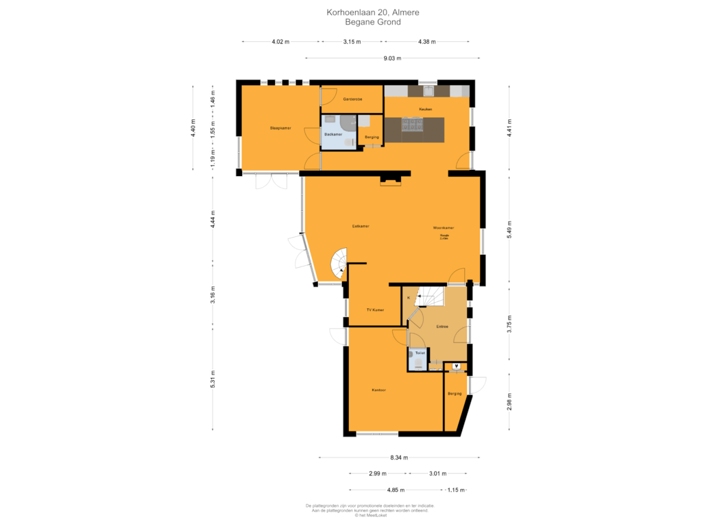 Bekijk plattegrond van Begane Grond van Korhoenlaan 20