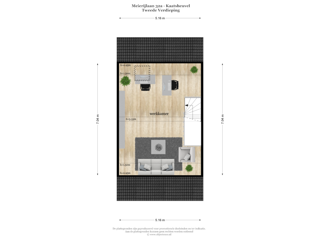 Bekijk plattegrond van Tweede Verdieping van Meierijlaan 32-A