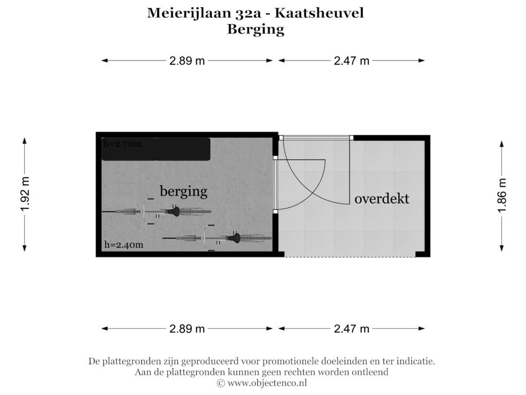 Bekijk plattegrond van Berging van Meierijlaan 32-A