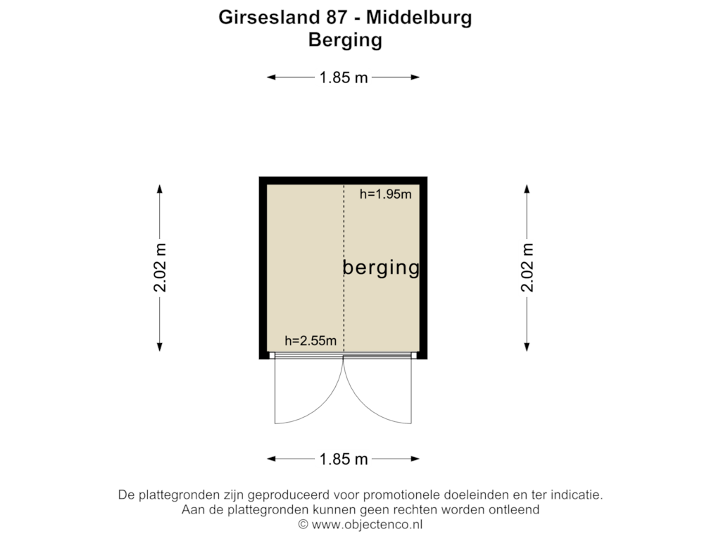 Bekijk plattegrond van BERGING van Girsesland 87