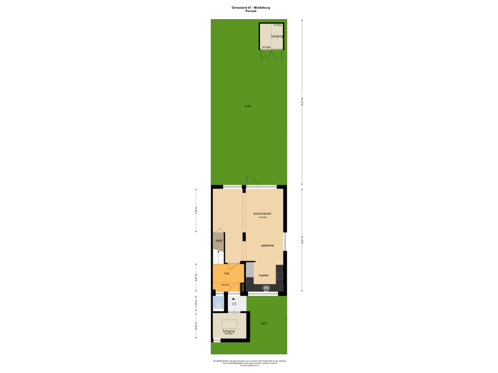 Bekijk plattegrond van PERCEEL van Girsesland 87